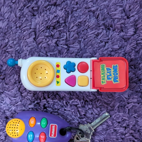 1999 Playskool CAR ALARM w/ REMOTE Sounds Metal Keys & Belt Clip & Flip Phone - Picture 8 of 9